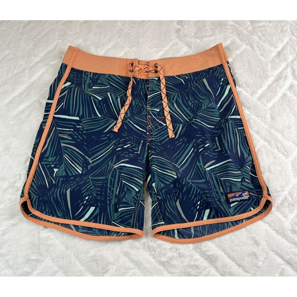 Patagonia Board Shorts Men's Hydropeak Stretch Floral Water Swim Trunks - Sz 30 - Picture 2 of 9